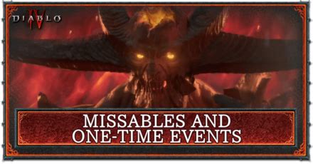 Missables and One Time Events .